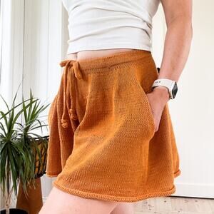 Women's Rust  Knit Shorts